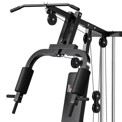 HOMCOM Máquina de Musculação Máquina Multiestação de Musculação com Press de Peito Placas de Peso 65 kg, Curl de Pernas e Braços, Polia Borboleta, Carga 100 kg para Treino em Casa, Preto HOMCOM Máquina de Musculação Máquina Multiestação de Musculação com Press de Peito Placas de Peso 65 kg, Curl de Pernas e Braços, Polia Borboleta, Carga 100 kg para Treino em Casa, Preto