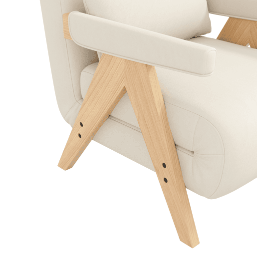 Poltrona conversível 3 em 1 - Função cama, reclinável, para sala, quarto e escritório - Bege