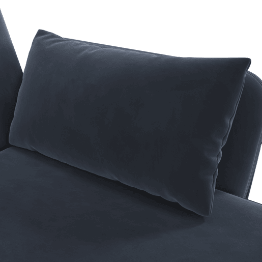 Sofá-cama moderno de 3 lugares - Sofá de canto L com função de cama - Preto