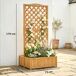 Jardinera con Enrejado Madera de Abeto Outsunny Jardinera con Enrejado Madera de Abeto Outsunny Marrón