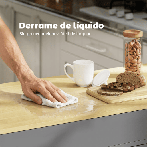 HOMCOM Ilha de Cozinha com Rodas Tampo Extensível Carrinho de Cozinha com 4 Portas Prateleiras Ajustáveis Estante Lateral Aberta Porta-Especiarias e Suporte para Toalhas para Sala de Jantar Cinza