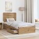 Estructura de cama individual para adultos 93x203 Estructura de cama individual para adultos 93x203 Gris