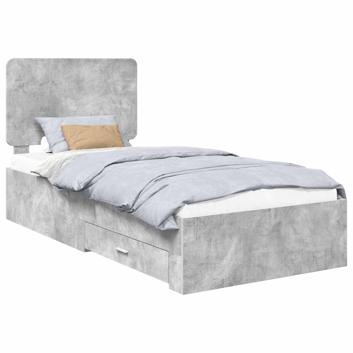 Estructura de cama individual para adultos 93x203 Gris