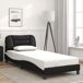 Estructura de cama individual para adultos 95x208 Estructura de cama individual para adultos 95x208 Blanco/ Negro