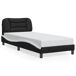 Estructura de cama individual para adultos 95x208 Estructura de cama individual para adultos 95x208 Blanco/ Negro