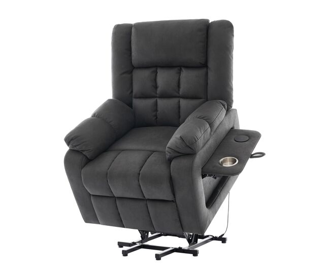 Sillón relax eléctrica elevable de tela,gris