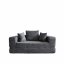 Sofá-cama 2 em 1 - conversível, compacto, com bolsos nos braços - cinzento
