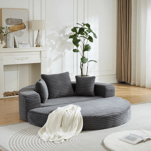 Sofá-cama 2 em 1 - conversível, compacto, com bolsos nos braços - cinzento Sofá-cama 2 em 1 - conversível, compacto, com bolsos nos braços - cinzento