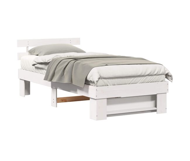 Estructura de cama individual para adultos - 100 x 200 cm madera de pino macizo