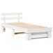 Estructura de cama individual para adultos Estructura de cama individual para adultos Blanco