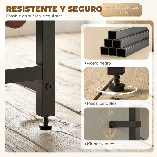 HOMCOM Móvel de Bar para Vinhos com Suporte de Copos e Gaveta Garrafeira para 12 Garrafas com Prateleira Aberta Estilo Industrial para Cozinha Sala de Jantar Bar 40x30x148 cm Castanho Rústico HOMCOM Móvel de Bar para Vinhos com Suporte de Copos e Gaveta Garrafeira para 12 Garrafas com Prateleira Aberta Estilo Industrial para Cozinha Sala de Jantar Bar 40x30x148 cm Castanho Rústico