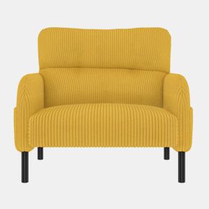 Poltrona de 1 lugar - Assento confortável, braços com bolsos laterais, estrutura sólida - Amarelo