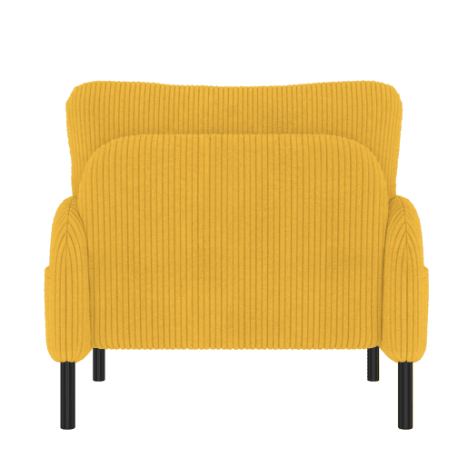 Poltrona de 1 lugar - Assento confortável, braços com bolsos laterais, estrutura sólida - Amarelo
