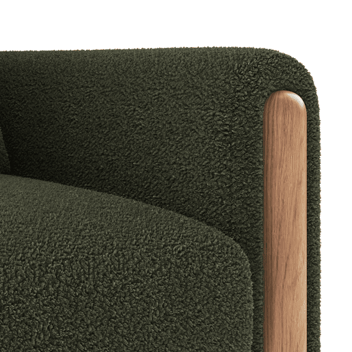 Cadeira moderna com braços - Poltrona individual confortável com almofada grossa - Verde Cadeira moderna com braços - Poltrona individual confortável com almofada grossa - Verde