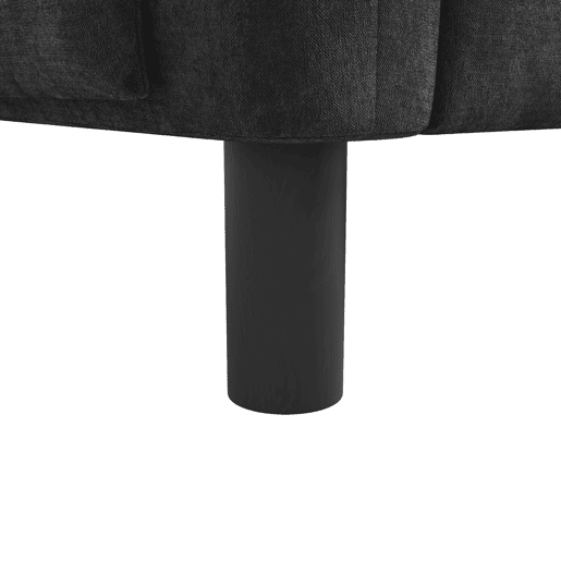 Sofá moderno de 2 lugares - Sofá de chenille com almofadas grossas, design escandinavo - Cinza