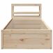 Estructura de cama individual para adultos 96x215 Estructura de cama individual para adultos 96x215 Natural