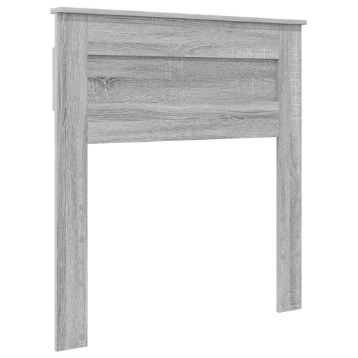Estrutura de cama de solteiro com cabeceira - Cinza Sonoma 75 x 190 cm