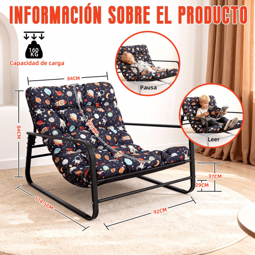 Poltrona relax 2 peças com almofada reversível Poltrona relax 2 peças com almofada reversível