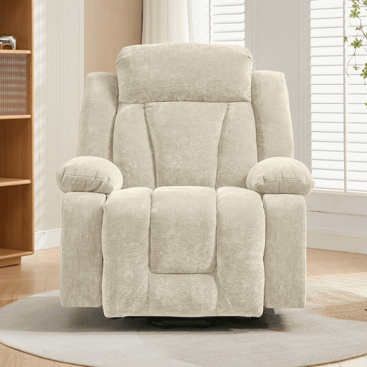 Cadeirão relax elétrica elevável de tecido,bege Cadeirão relax elétrica elevável de tecido,bege
