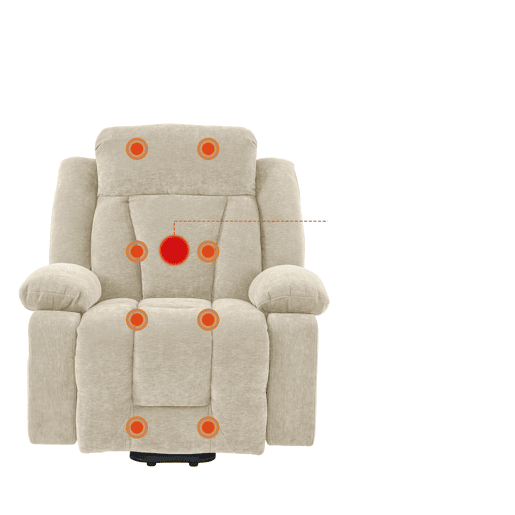 Cadeirão relax elétrica elevável de tecido,bege Cadeirão relax elétrica elevável de tecido,bege