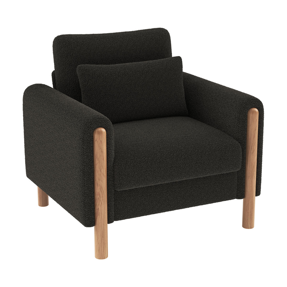 Sillón individual de tela,gris