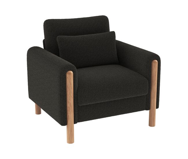 Sillón individual de tela,gris