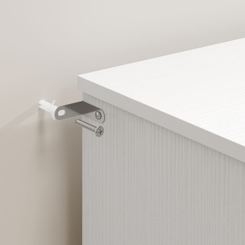 Aparador HOMCOM De 5 Cajones Y Puerta Con Balda Ajustable, Cierre Suave, Blanco Brillo 100x40x80 Cm, Para Salón, Cocina O Dormitorio