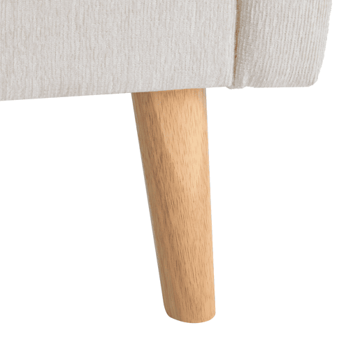 Sofá de 2 lugares estofado em chenille - 162x74x77 cm - Bege