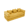 Sofá modular de 2 lugares - chenille supermacio, combinável com bolsos laterais - amarelo mostarda