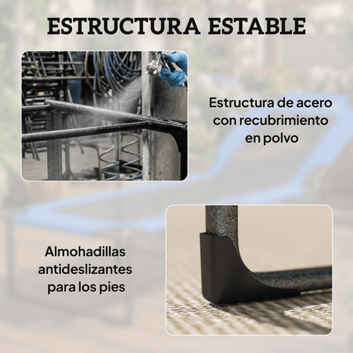 Outsunny Espreguiçadeira Dobrável Espreguiçadeira de Jardim Exterior com Encosto Ajustável em 4 Posições Alças de Transporte e Encosto de Textilene Suporta até 120 kg para Terraço Piscina Praia 175x58x68 cm, Azul