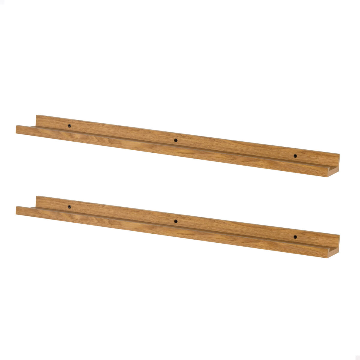 Max Home Set 2 Estantes pared madera con borde 80