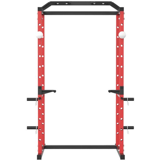 SPORTNOW Jaula de Potência Musculação, Rack para Agachamentos com Barra de Elevações, Estação de Paralelas Ajustável em Altura, Suporte de Barra Regulável, para Casa Ginásio, Carga 460 kg