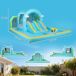 Castillo Hinchable Acuático Tela Oxford 420D, Tela Oxford 840D Castillo Hinchable Acuático Tela Oxford 420D, Tela Oxford 840D Azul
