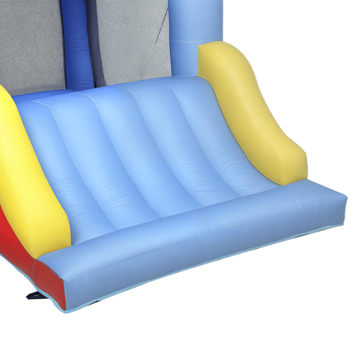 AIYAPLAY Castelo Insuflável para Crianças com Insuflador, Castelo Insuflável com Escorrega, Área de Salto, Piscina, Coluna de Boxe e Cesto de Basquetebol, para Crianças dos 3 aos 8 Anos, Interior e Exterior, 277x270x215 cm