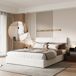Cama abatible con cabecero ajustable, puerto USB/USB-C 144x202 Cama abatible con cabecero ajustable, puerto USB/USB-C 144x202 Blanco