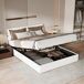 Cama abatible con cabecero ajustable, puerto USB/USB-C 144x202 Cama abatible con cabecero ajustable, puerto USB/USB-C 144x202 Blanco