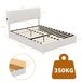 Cama abatible con cabecero ajustable, puerto USB/USB-C 144x202 Cama abatible con cabecero ajustable, puerto USB/USB-C 144x202 Blanco