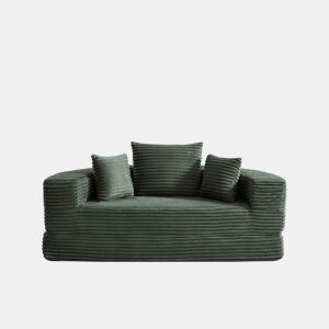 Sofá-cama de 1 lugar - 2 em 1, sofá semicircular e cama redonda - verde