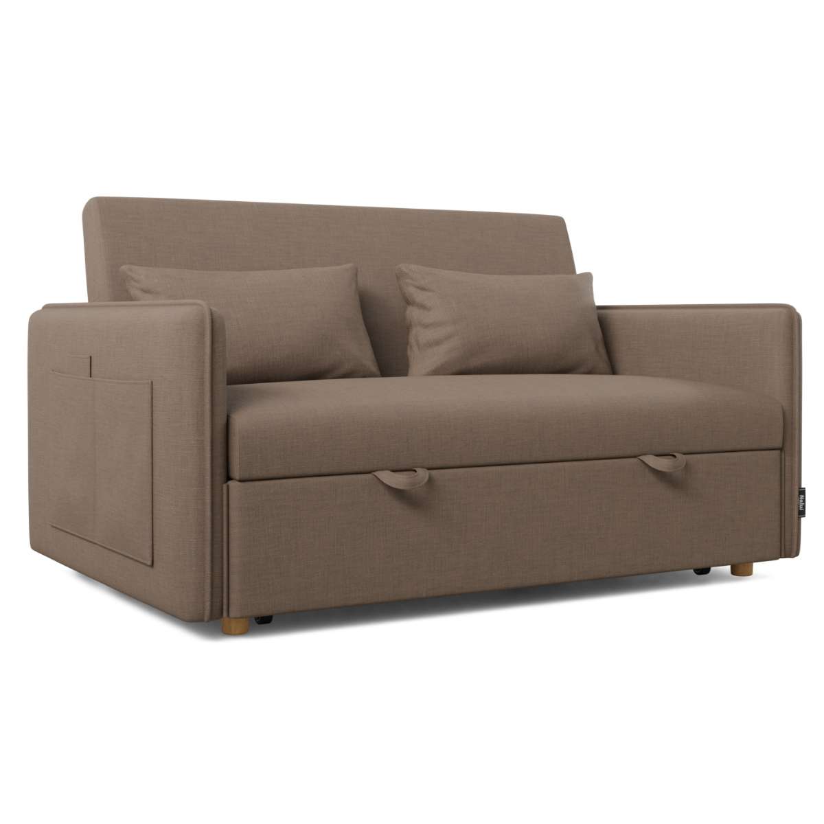 Sofá cama nest 2 nalui marrón chocolate 2 plazas (139x100x80cm)