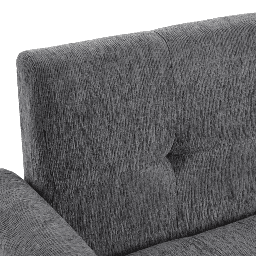 Sofá de 2 lugares estofado em chenille - 162x74x77 cm - Cinzento