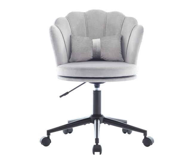 Silla de escritorio giratoria de terciopelo,gris