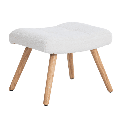 Cadeira de baloiço?Cadeira de baloiço em tecido turco francês - com apoio para os pés - Branco Cadeira de baloiço?Cadeira de baloiço em tecido turco francês - com apoio para os pés - Branco