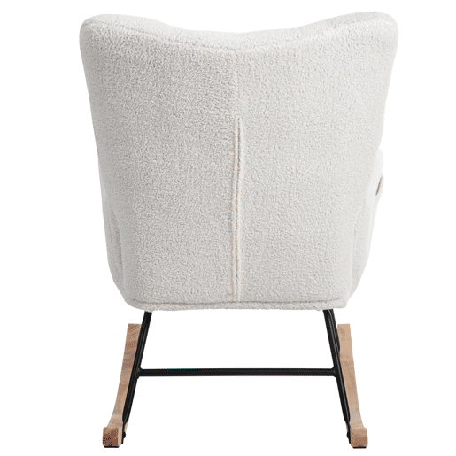 Cadeira de baloiço?Cadeira de baloiço em tecido turco francês - com apoio para os pés - Branco Cadeira de baloiço?Cadeira de baloiço em tecido turco francês - com apoio para os pés - Branco
