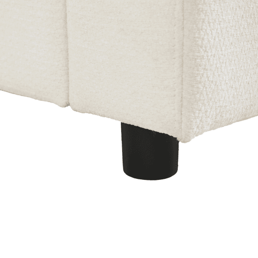 Sofá de canto extensível de 4 lugares - Conversível com arrumação, porta-copos, USB, apoio de braços e 4 almofadas - Bege