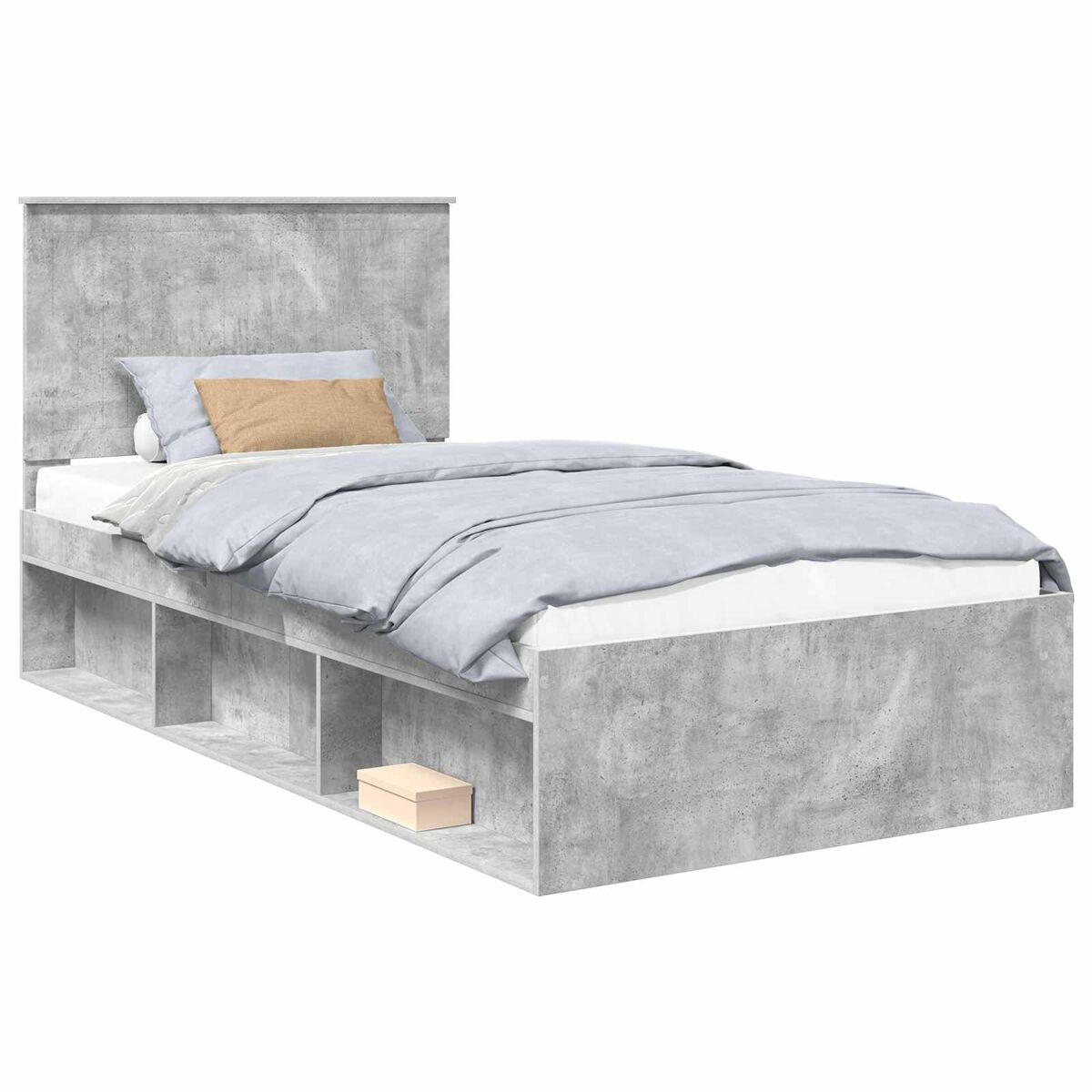 Estructura de cama individual para adultos 103x210 Gris