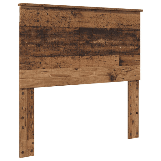 Estrutura de cama de solteiro para adultos com Cabeceira - Madeira antiga 100 x 200 cm