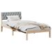 Estructura de cama simple para adultos 95x204 Estructura de cama simple para adultos 95x204 Blanco/ Gris Claro