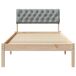 Estructura de cama simple para adultos 95x204 Estructura de cama simple para adultos 95x204 Blanco/ Gris Claro