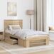 Estructura de cama individual para adultos 102x210 Estructura de cama individual para adultos 102x210 Madera Clara