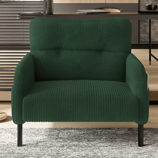Poltrona de 1 lugar - Samtstoff, assento confortável, braços com bolsos laterais, estrutura sólida - Verde Esmeralda Poltrona de 1 lugar - Samtstoff, assento confortável, braços com bolsos laterais, estrutura sólida - Verde Esmeralda